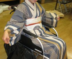 車いす着付け　大津市今堅田美容室エイトボウル