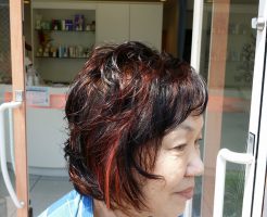 大津市堅田美容室エイトボウル　アシメショート　サイド　ホイルワーク