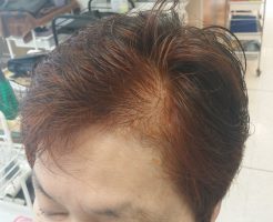 大津市今堅田美容室エイトボウル　おおきなくまのいるお店　マニキュアオレンジディープブラウン　