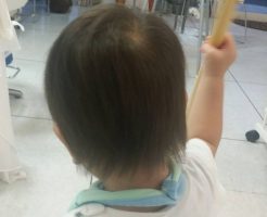 大津市今堅田美容室エイトボウル　ファーストカット　キッズカット　